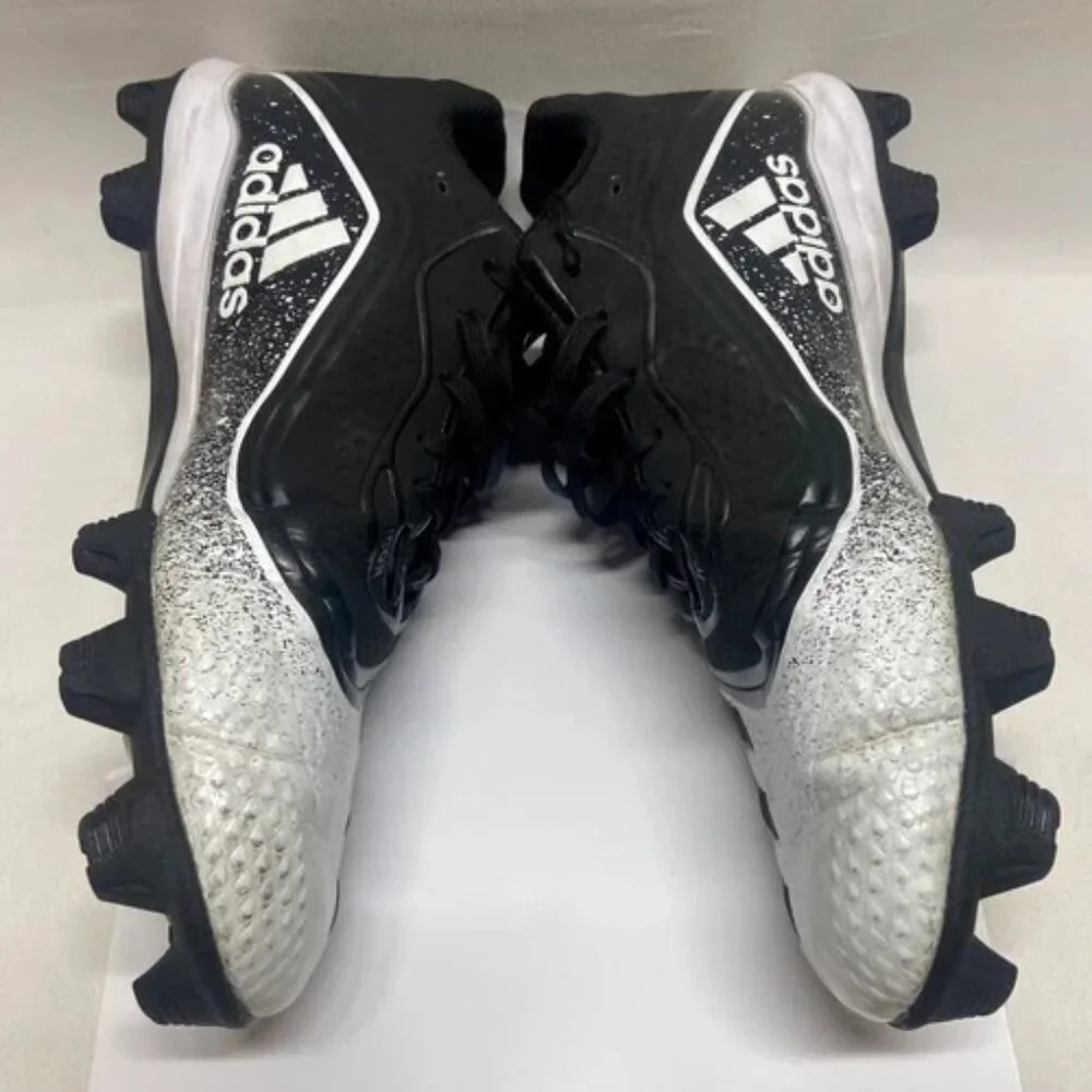Adidas Icon Bounce Cleats Mens 7 Women 5.5 Black White Baseball Cleat SPG 753001